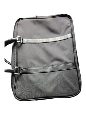 COMPUTER Bag Zippered closure Black Nylon with Faux leather strap